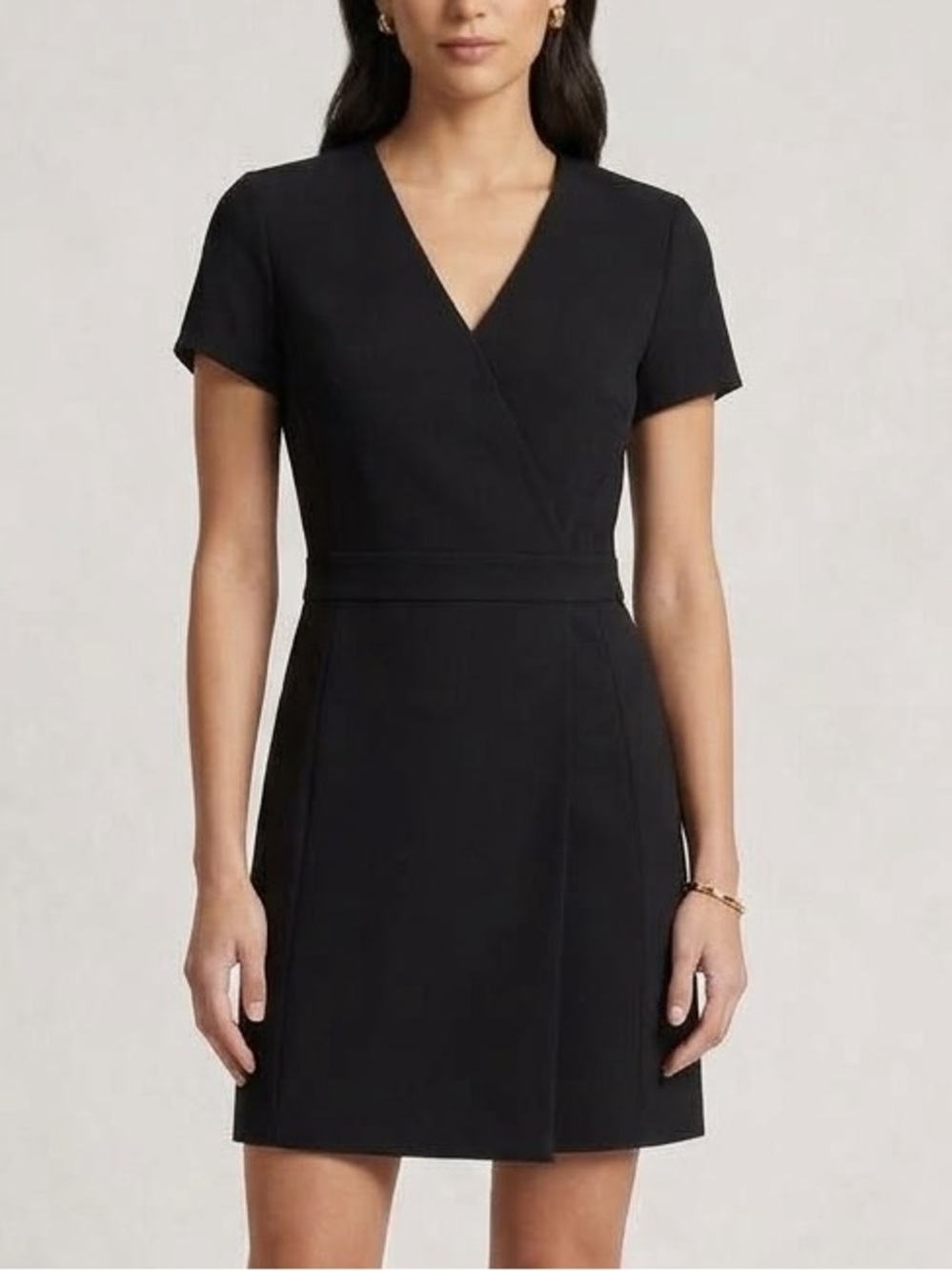 Theory Staple Jacket Dress Admiral Crepe Black Mini Quiet Luxury Corpcore Work 8